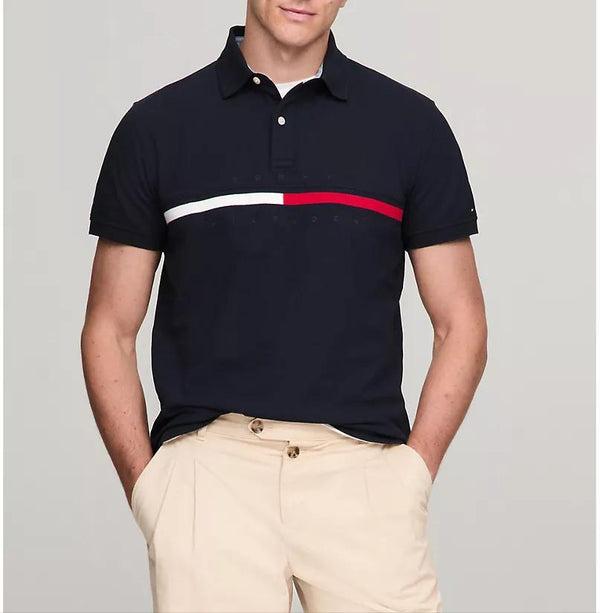 Tommy Hilfiger Regular Fit Embroidered Stripe Logo Polo