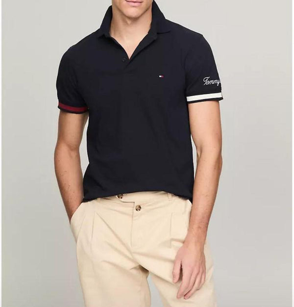 Tommy Hilfiger Slim Fit Flag Cuff Polo