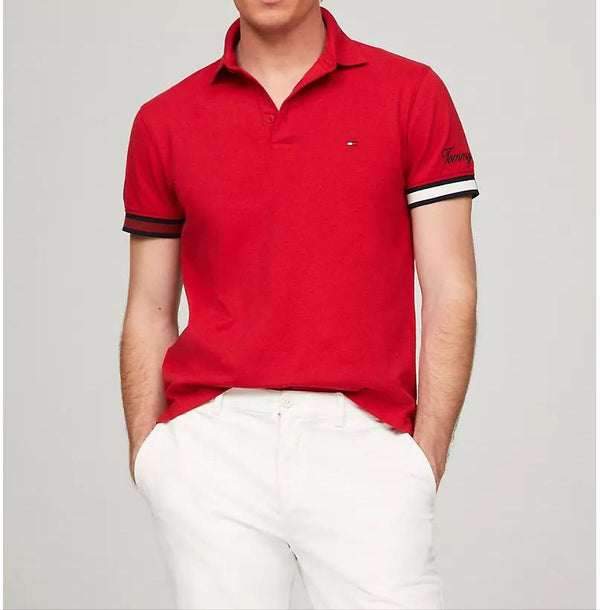 Tommy Hilfiger Slim Fit Flag Cuff Polo